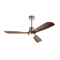 52" Ceiling Fan with Timing Function with Remote Super noiseless 3 Blades Distressed Koa Brushed Nickel - B072KJPMKR